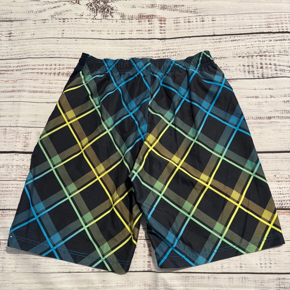 Speedo Swim Shorts Blue Volley‎ Beach Lined Trunks Men's Size Medium 10